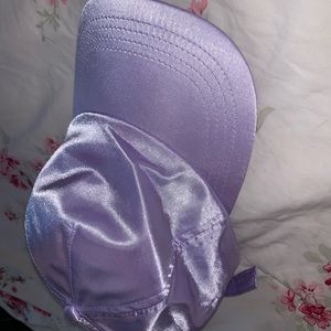 Purple Satin Adjustable Baseball Cap